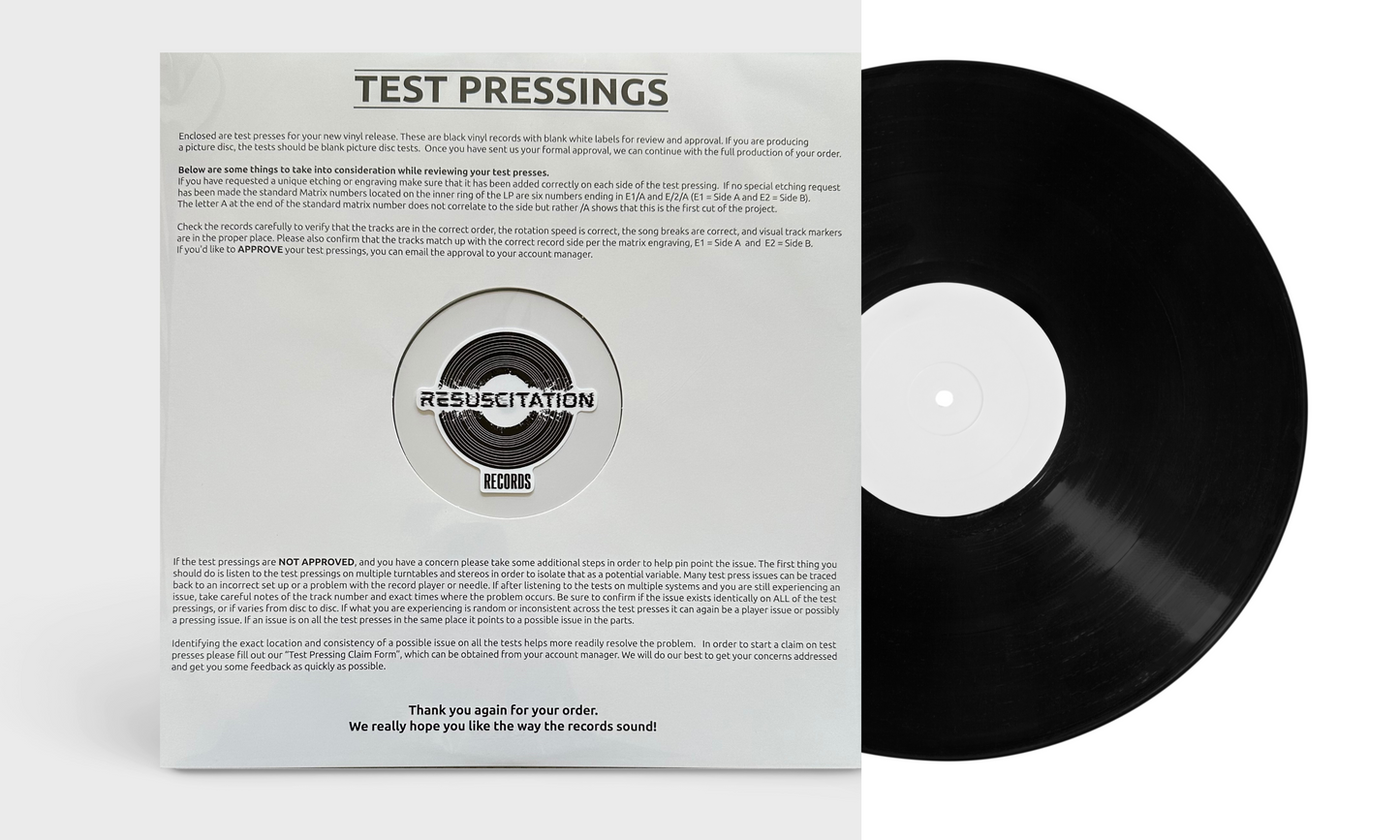 Debtor - TEST PRESSING BUNDLE - Dead to the World - Deluxe 12" EP